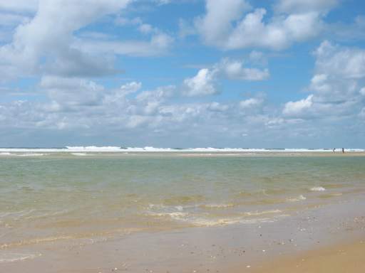 Strand mit Wolken (Westblick)